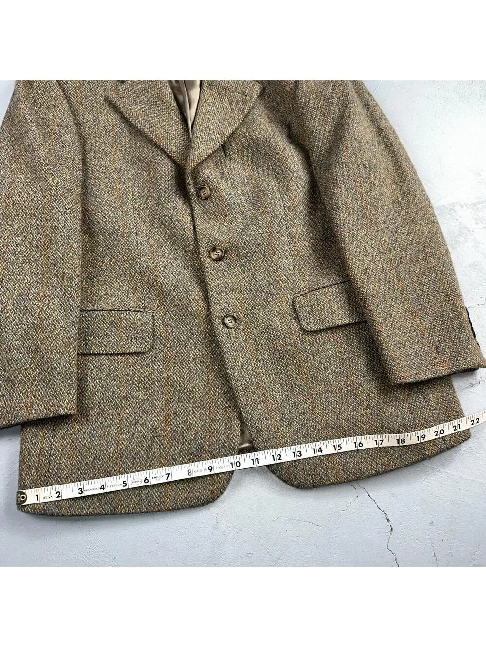 VTG Hugo Boss Alexander Scotland Wool 40 Short Sport Coat Blazer Jacket Tweed
